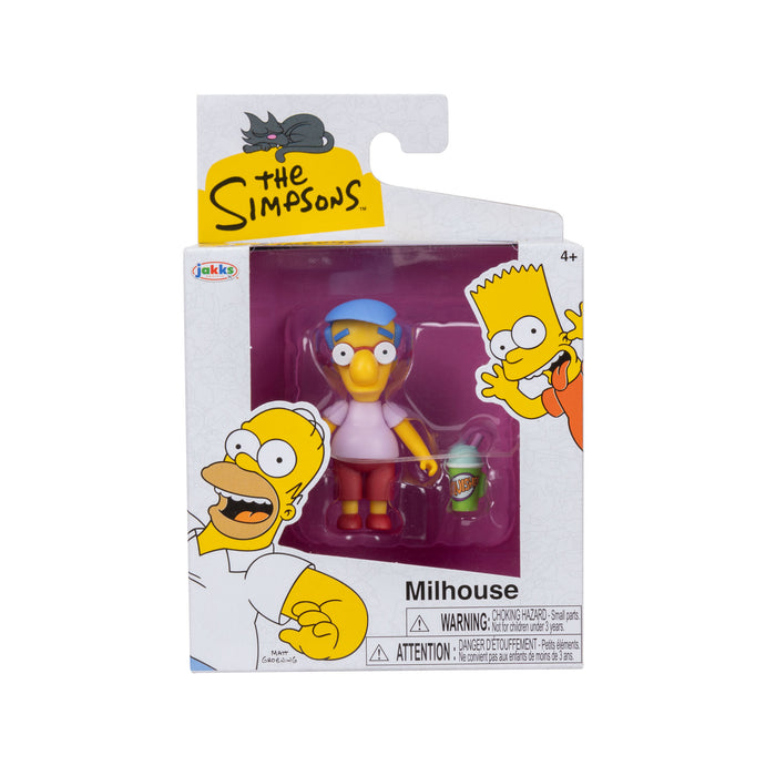 Jakks Pacific - The Simpson's 2.5in Figures - Milhouse with Squishy Drink