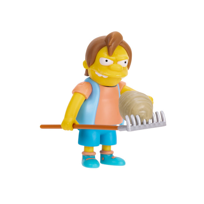 Jakks Pacific - The Simpson's 2.5in Figures - Nelson Muntz w/Rake