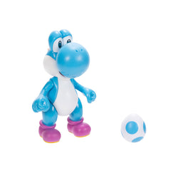 Jakks Pacific - Super Mario 4.0in Figures - Light Blue Yoshi