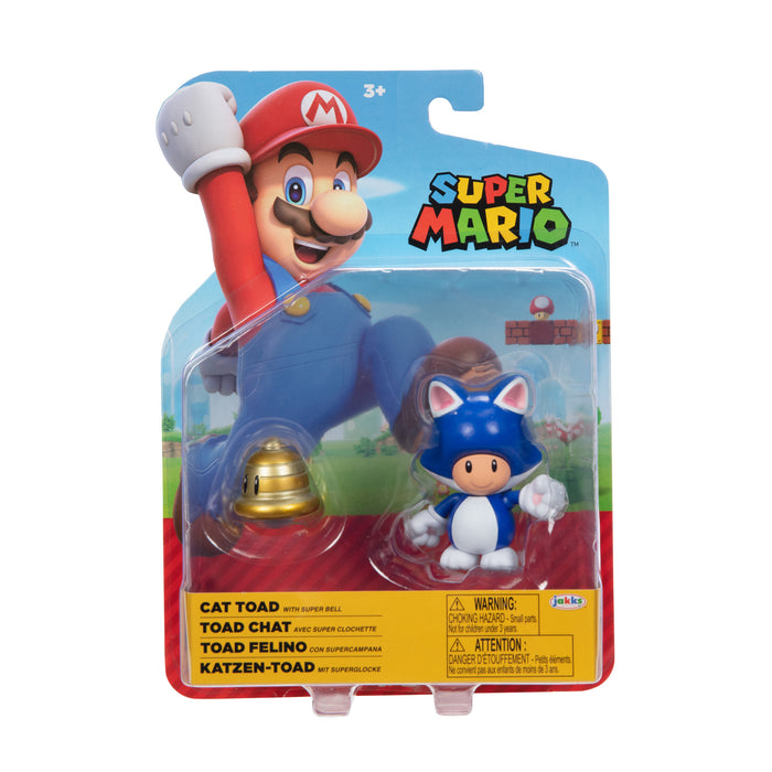 Jakks Pacific - Super Mario 4.0in Figures - Cat Toad