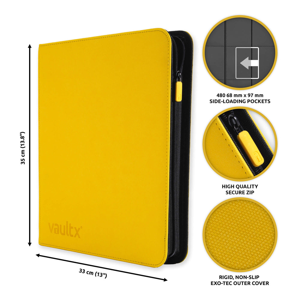 Portfolio | Vault X 12-Pocket Exo-Tec® Zip Binder (Sunrise Yellow) | The Nerd Merchant