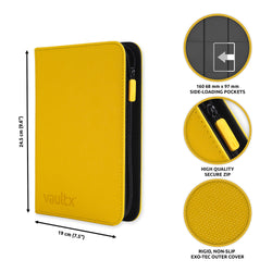 Vault X 4-Pocket Exo-Tec® Zip Binder (Sunrise Yellow)