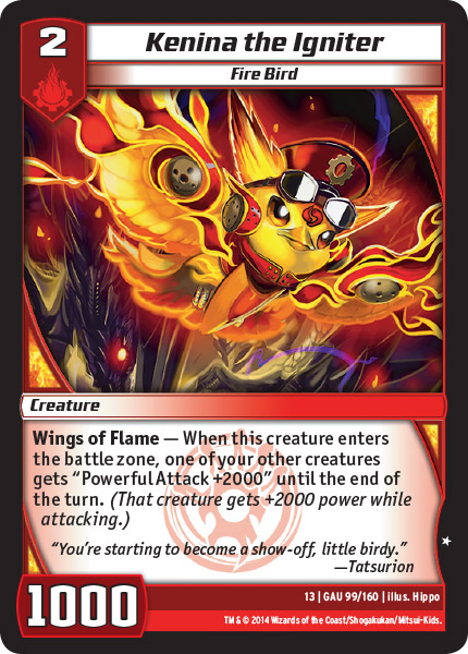 Kaijudo | Kenina the Igniter - Level 2 (13GAU) | The Nerd Merchant