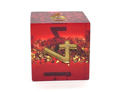 Old School Dice: Sharp Edged 7-Piece Dice Set - Love & Passion