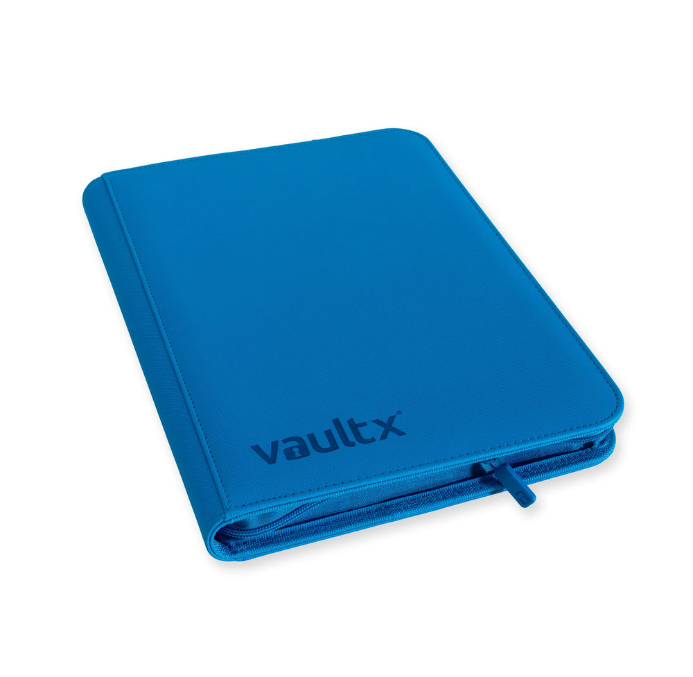 Vault X 9-Pocket Exo-Tec® Zip Binder (Neon Blue)