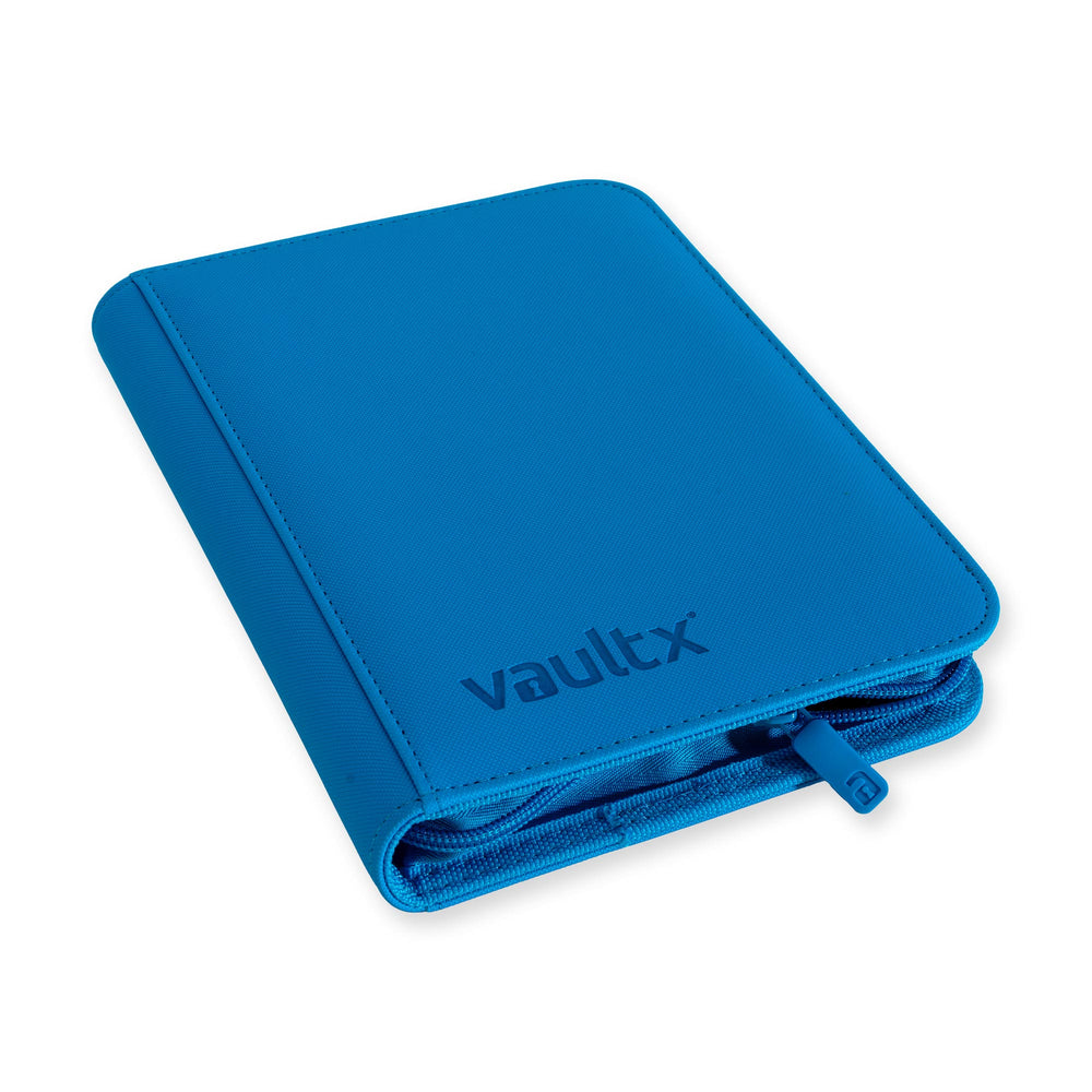 Vault X 4-Pocket Exo-Tec® Zip Binder (Neon Blue)
