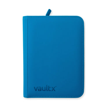 Vault X 4-Pocket Exo-Tec® Zip Binder (Neon Blue)