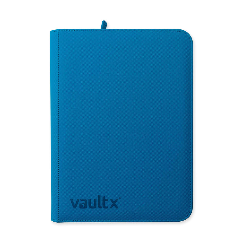 Vault X 9-Pocket Exo-Tec® Zip Binder (Neon Blue)