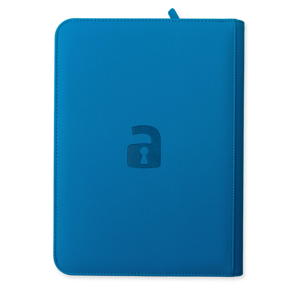 Vault X 9-Pocket Exo-Tec® Zip Binder (Neon Blue)