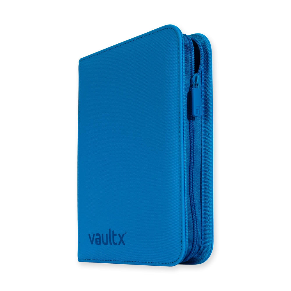 Vault X 4-Pocket Exo-Tec® Zip Binder (Neon Blue)