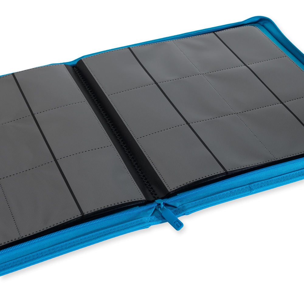 Vault X 12-Pocket Exo-Tec® Zip Binder (Neon Blue)