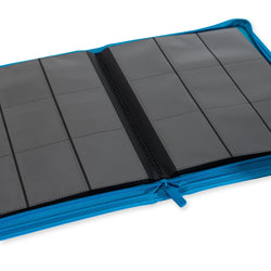 Vault X 9-Pocket Exo-Tec® Zip Binder (Neon Blue)