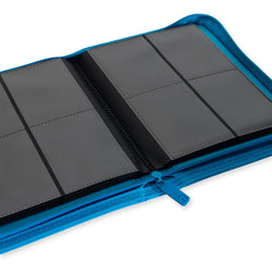 Vault X 4-Pocket Exo-Tec® Zip Binder (Neon Blue)