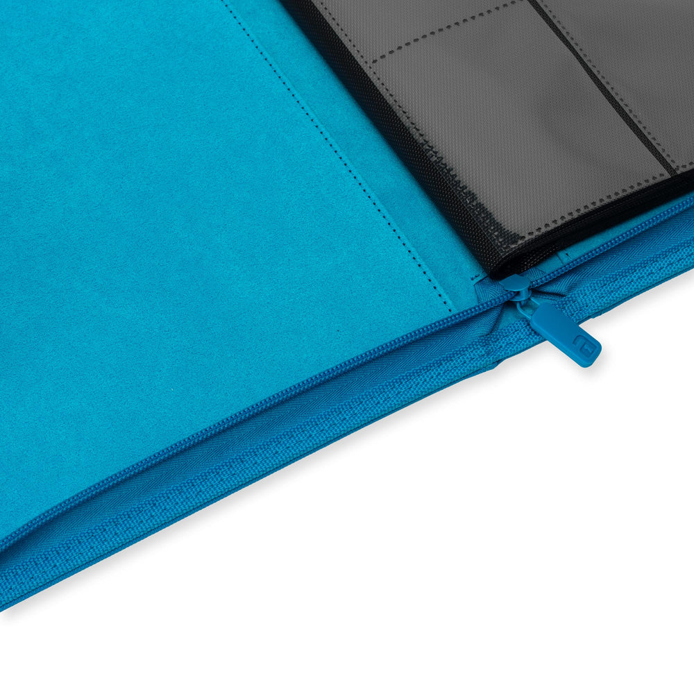 Vault X 9-Pocket Exo-Tec® Zip Binder (Neon Blue)