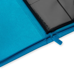Vault X 4-Pocket Exo-Tec® Zip Binder (Neon Blue)