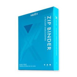 Vault X 4-Pocket Exo-Tec® Zip Binder (Neon Blue)