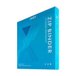 Vault X 12-Pocket Exo-Tec® Zip Binder (Neon Blue)