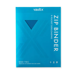 Vault X 9-Pocket Exo-Tec® Zip Binder (Neon Blue)