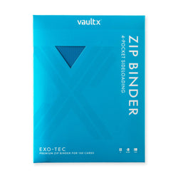 Vault X 4-Pocket Exo-Tec® Zip Binder (Neon Blue)