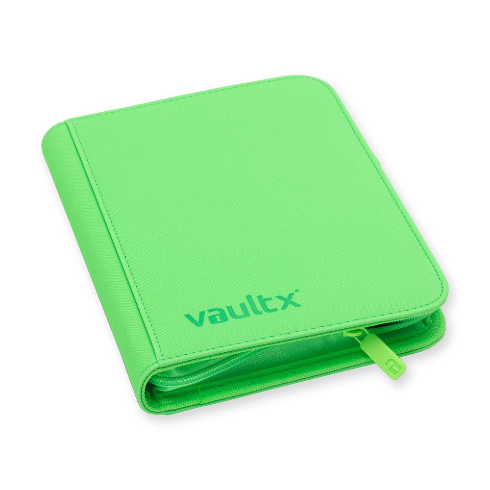 Vault X 4-Pocket Exo-Tec® Zip Binder (Neon Green)