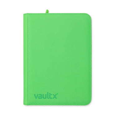 Vault X 9-Pocket Exo-Tec® Zip Binder (Neon Green)