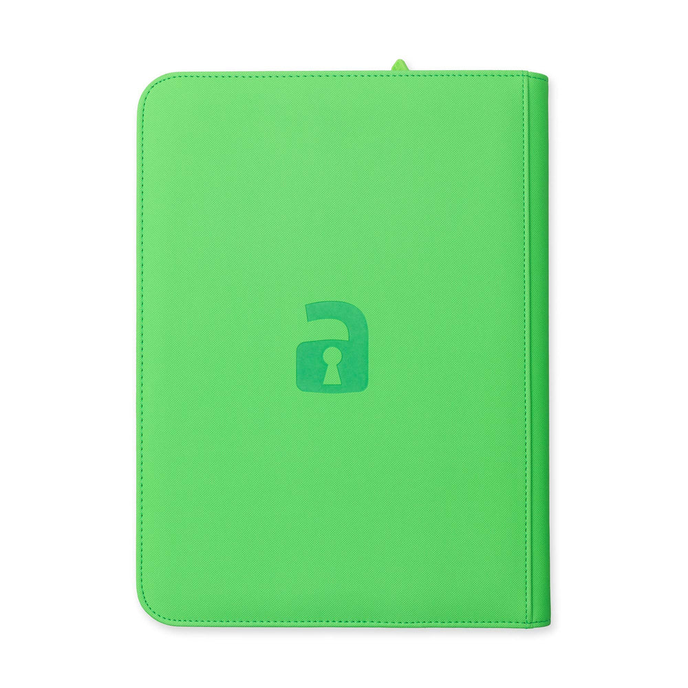 Vault X 9-Pocket Exo-Tec® Zip Binder (Neon Green)