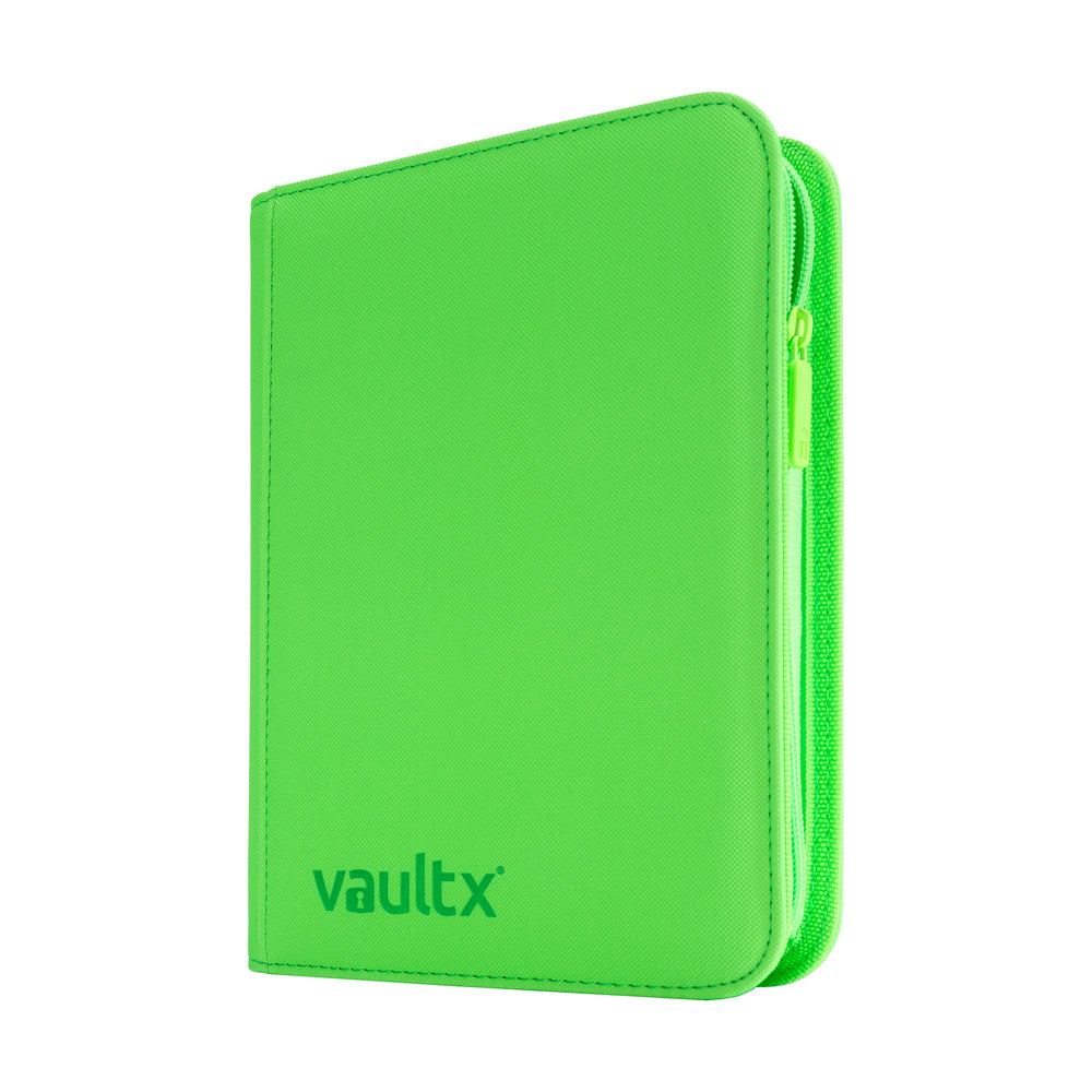 Vault X 4-Pocket Exo-Tec® Zip Binder (Neon Green)