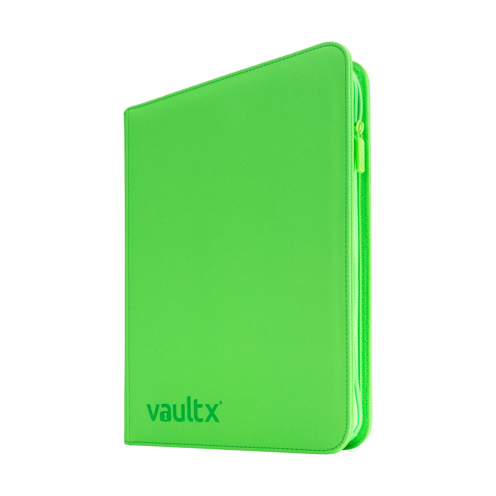 Vault X 9-Pocket Exo-Tec® Zip Binder (Neon Green)