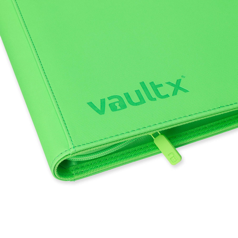 Vault X 9-Pocket Exo-Tec® Zip Binder (Neon Green)