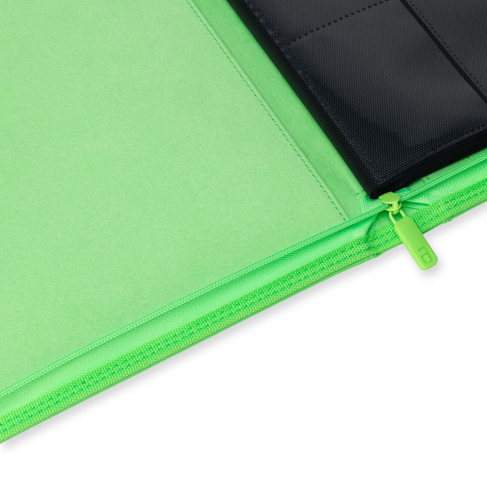 Vault X 9-Pocket Exo-Tec® Zip Binder (Neon Green)