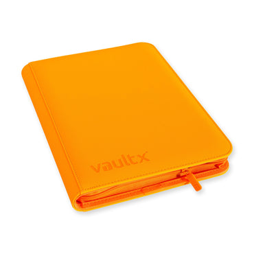 Vault X 9-Pocket Exo-Tec® Zip Binder (Neon Orange)
