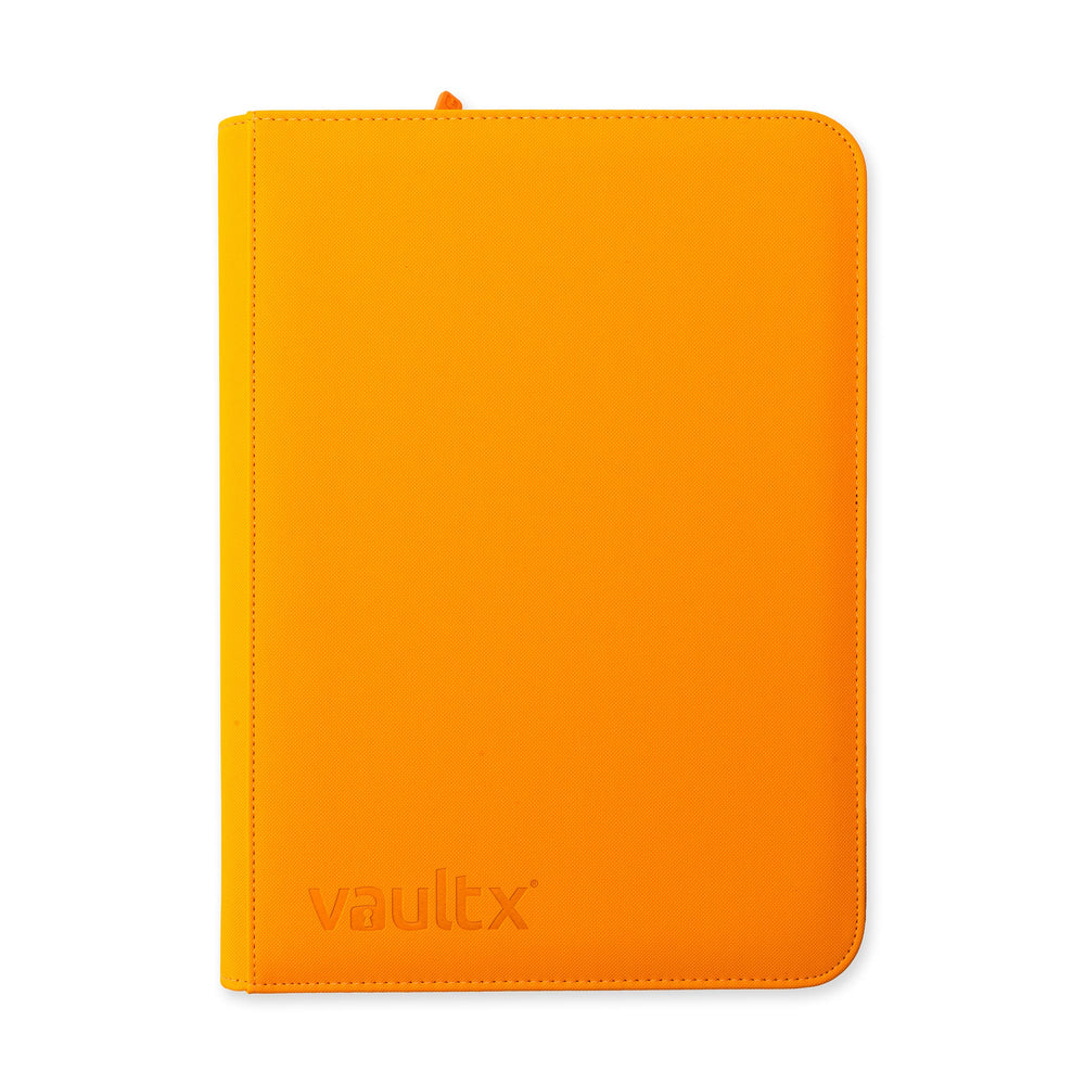 Vault X 9-Pocket Exo-Tec® Zip Binder (Neon Orange)
