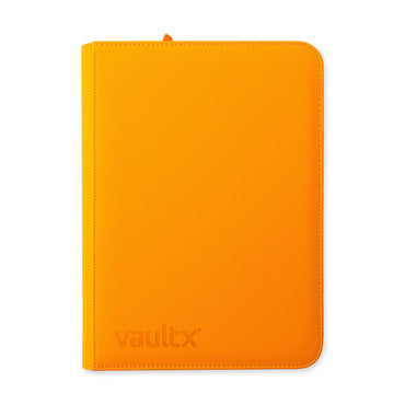 Vault X 9-Pocket Exo-Tec® Zip Binder (Neon Orange)