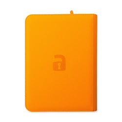 Vault X 9-Pocket Exo-Tec® Zip Binder (Neon Orange)