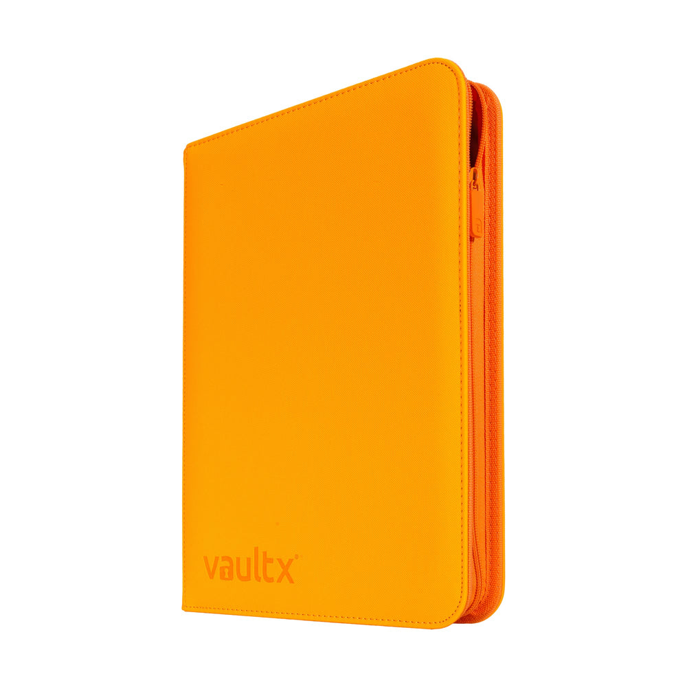 Vault X 9-Pocket Exo-Tec® Zip Binder (Neon Orange)