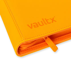 Vault X 4-Pocket Exo-Tec® Zip Binder (Neon Orange)