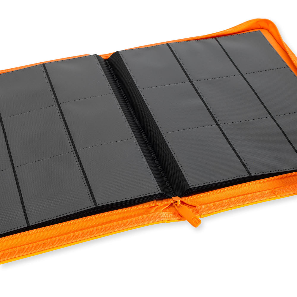 Vault X 9-Pocket Exo-Tec® Zip Binder (Neon Orange)