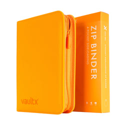 Vault X 4-Pocket Exo-Tec® Zip Binder (Neon Orange)