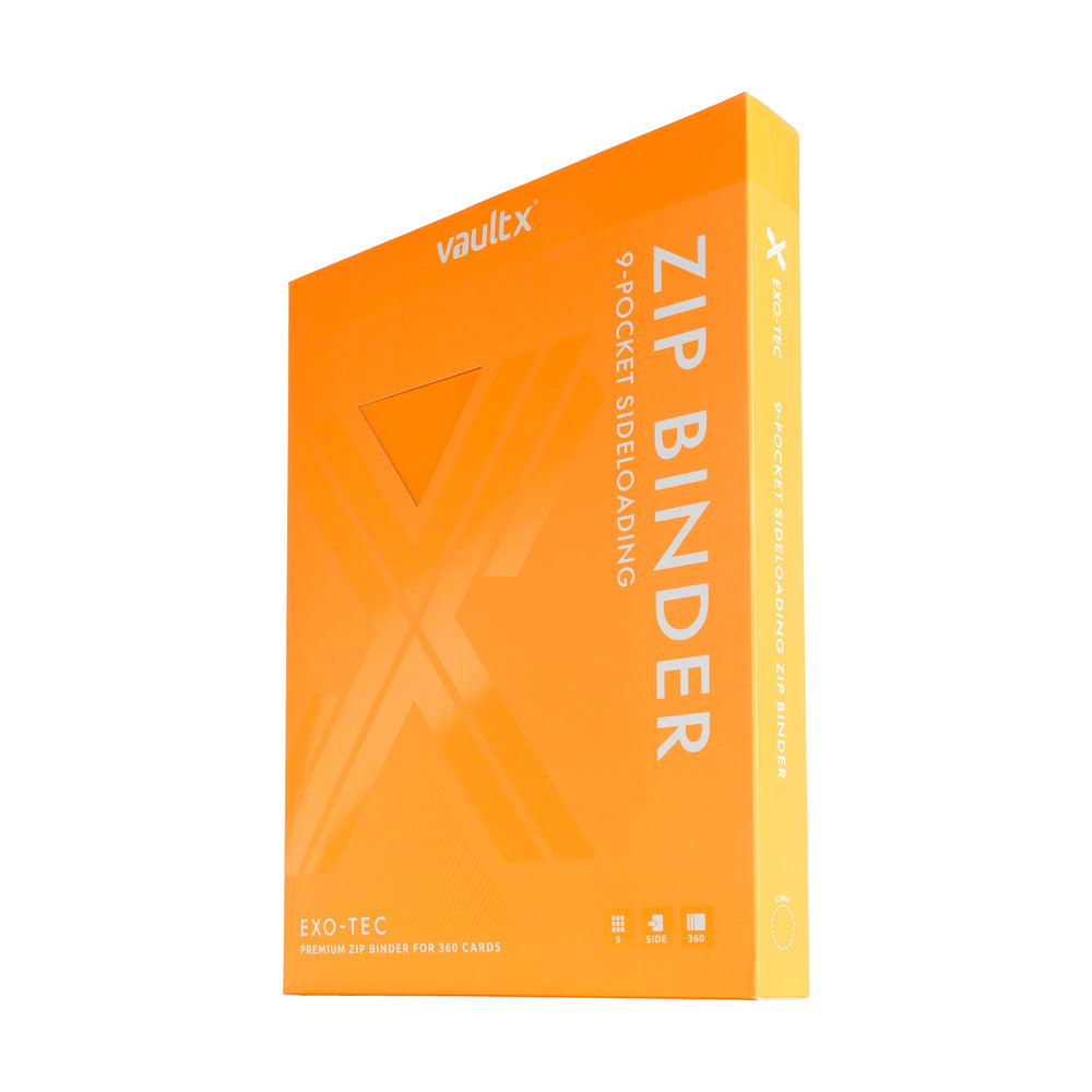 Vault X 9-Pocket Exo-Tec® Zip Binder (Neon Orange)