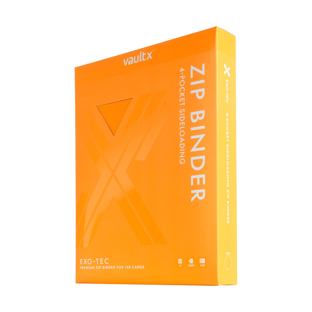 Vault X 4-Pocket Exo-Tec® Zip Binder (Neon Orange)