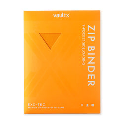 Vault X 9-Pocket Exo-Tec® Zip Binder (Neon Orange)