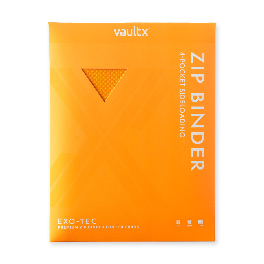 Vault X 4-Pocket Exo-Tec® Zip Binder (Neon Orange)