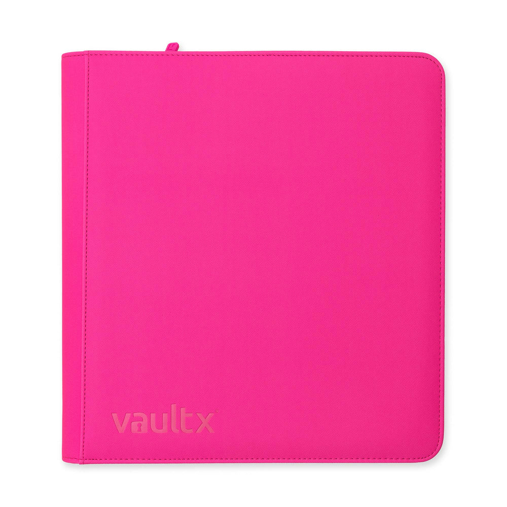 Vault X 12-Pocket Exo-Tec® Zip Binder (Neon Pink)