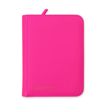 Vault X 4-Pocket Exo-Tec® Zip Binder (Neon Pink)