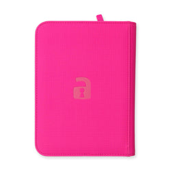 Vault X 4-Pocket Exo-Tec® Zip Binder (Neon Pink)