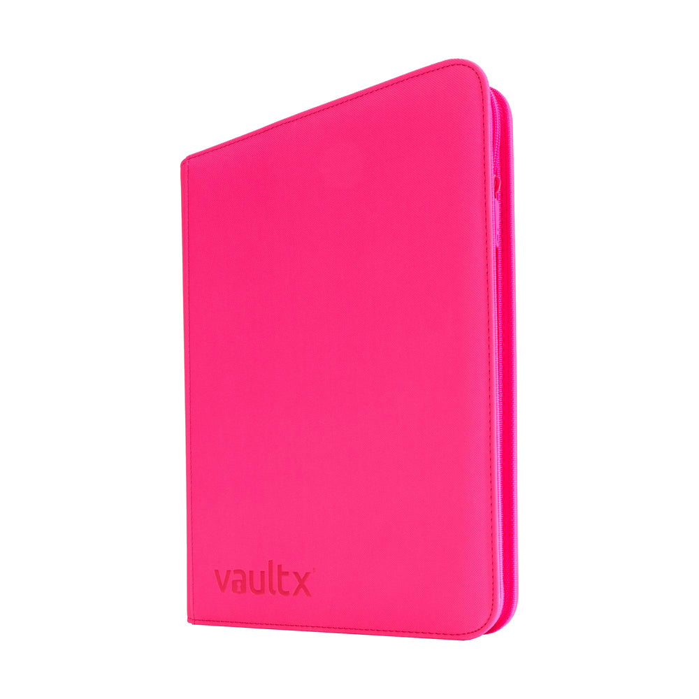 Vault X 9-Pocket Exo-Tec® Zip Binder (Neon Pink)