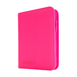 Vault X 4-Pocket Exo-Tec® Zip Binder (Neon Pink)