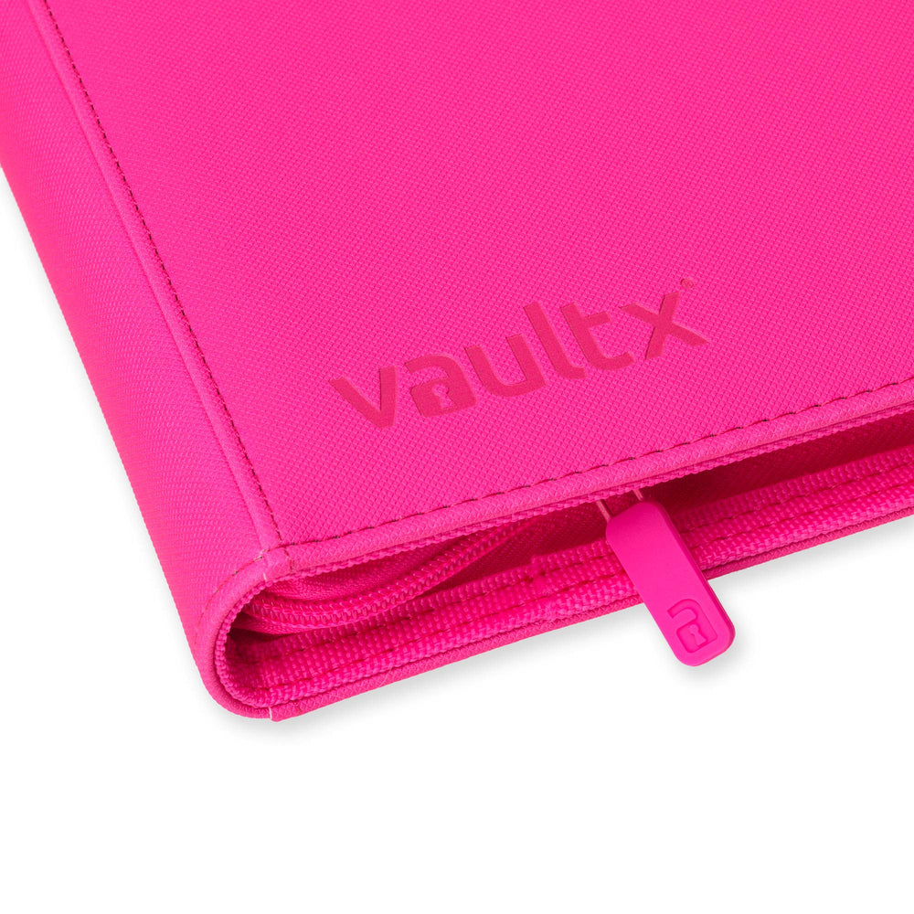 Vault X 4-Pocket Exo-Tec® Zip Binder (Neon Pink)