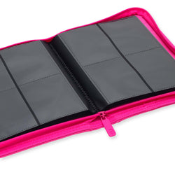 Vault X 4-Pocket Exo-Tec® Zip Binder (Neon Pink)