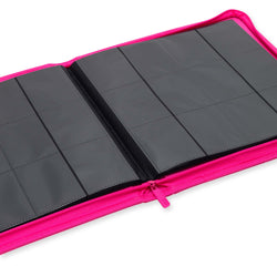 Vault X 12-Pocket Exo-Tec® Zip Binder (Neon Pink)